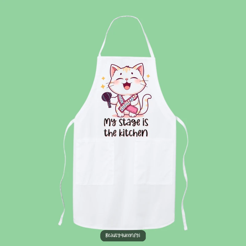 Funny Cat Diva Apron: Giggles & Glamour Star Chef Cat Funny Gift