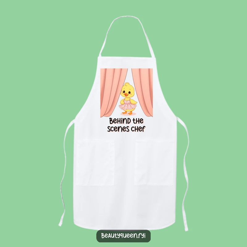 Funny Duckling Shimmer Dress Apron: Chic Kitchen Peek Funny Gift!