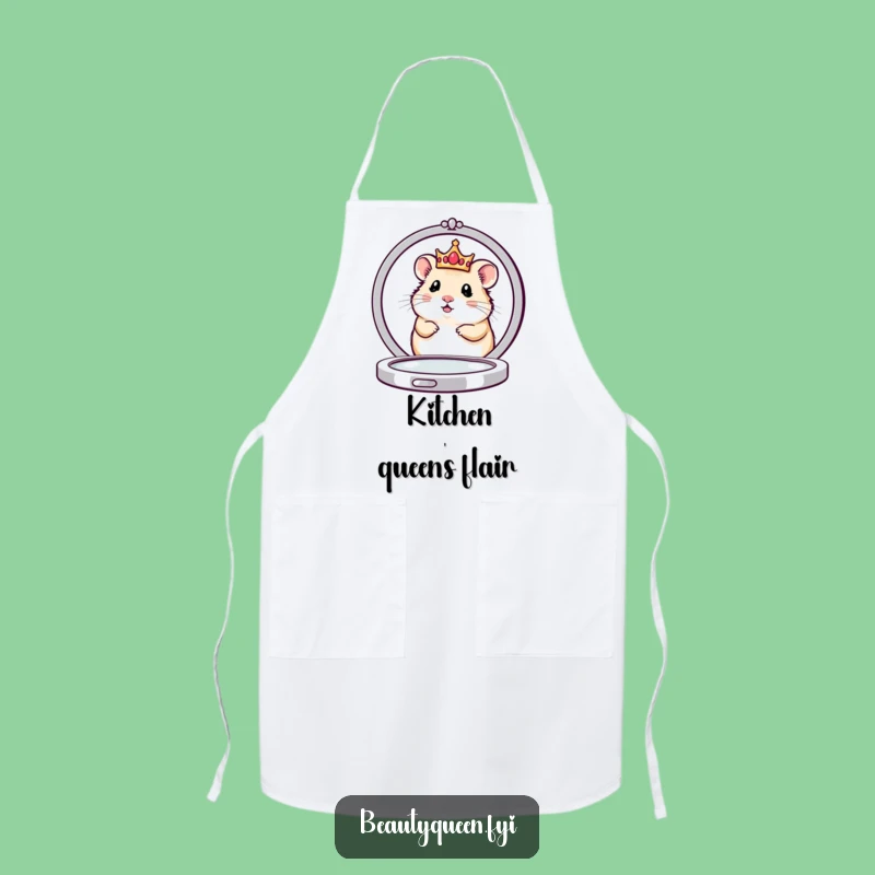 Funny Hamster Queen Apron: Royal Kitchen Fun for a Hilarious Funny Gift