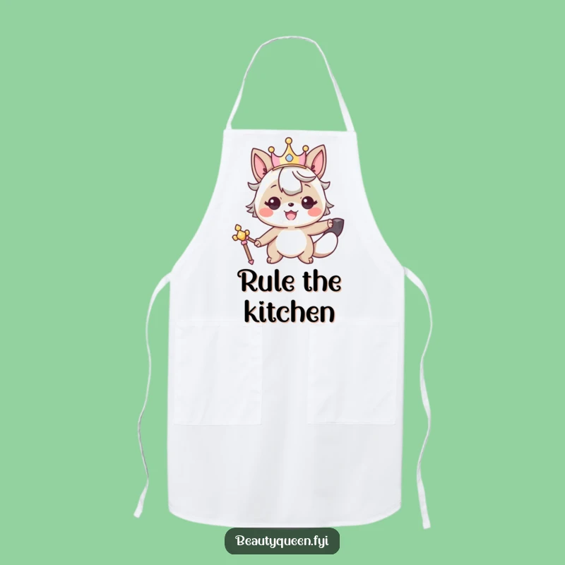 Funny Chef Animal King Apron - Smiling Character Cooking Gift