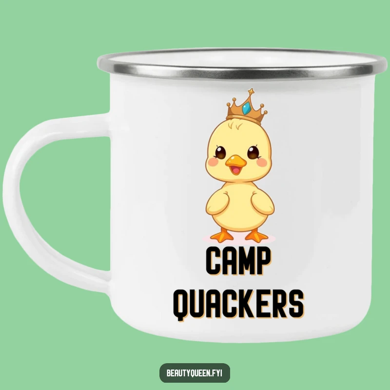 Funny Duckling Tiara Camping Mug: Beaming Outdoor Companion - Gift
