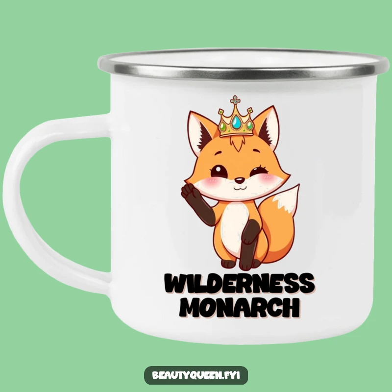 Funny Fox Explorer Crown Mug: Regal & Rugged, Great Funny Gift