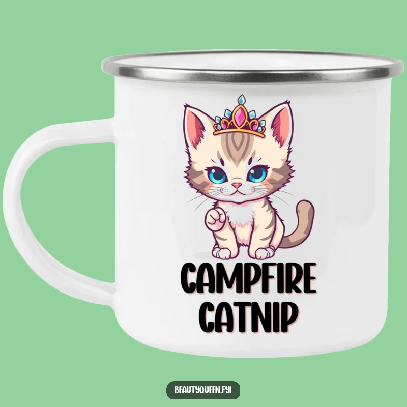 Funny Kitten Glamper Tiara Mug: Fierce & Durable, Great Funny Gift