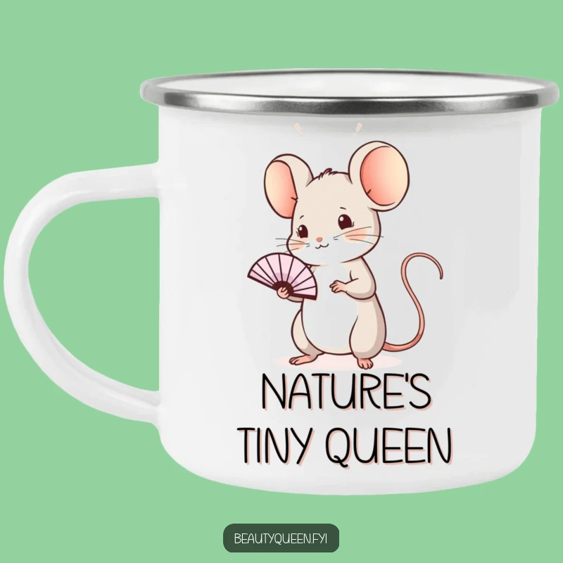 Funny Mouse Wave Camping Mug: Regal Fan Outdoor Gift for Elegant Campers