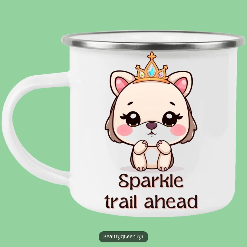 Funny Outdoor Tiara Animal Camping Mug - Cute Adventure Gift