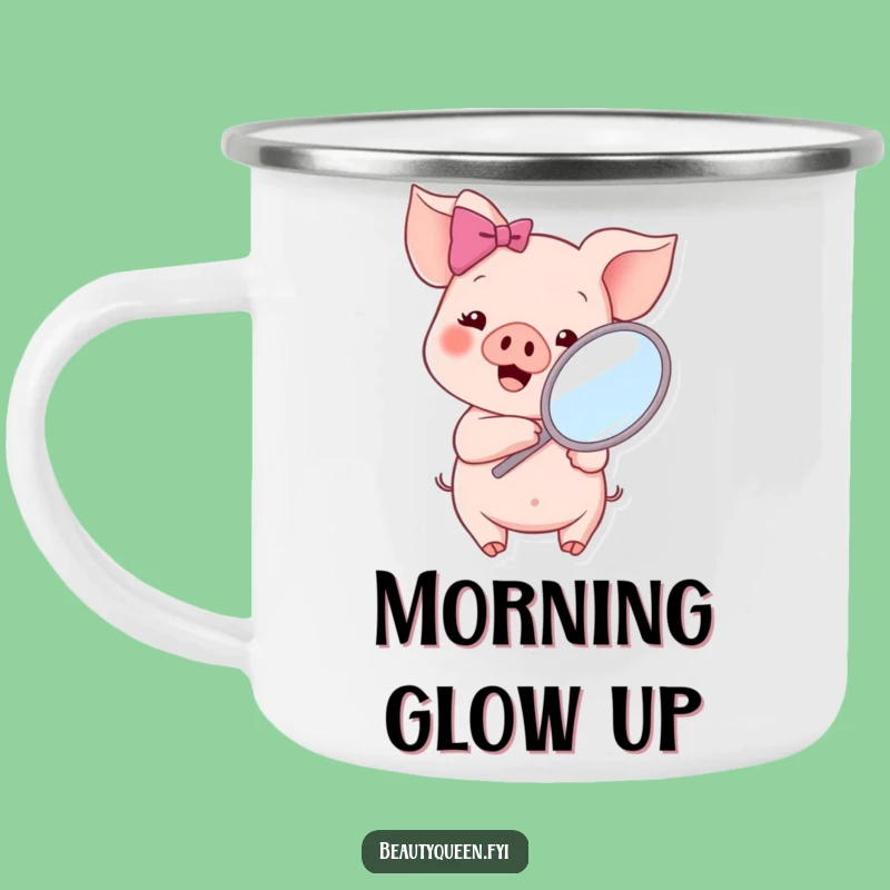 Funny Piglet Camping Mug: Durable & Adorable for Outdoor Fun