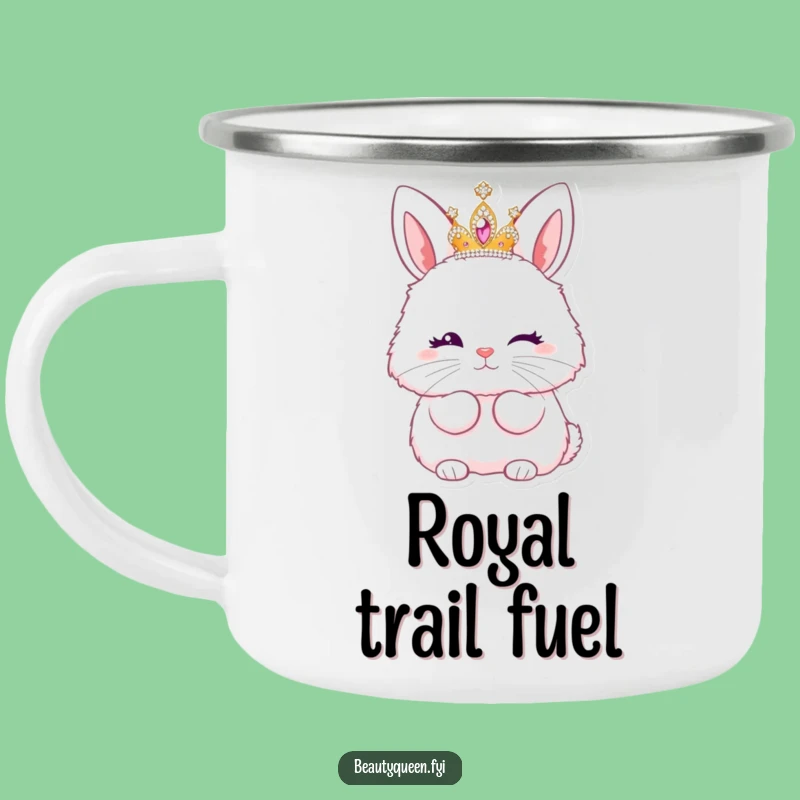 Funny Bunny Princess Camping Mug: Rustic Tiara Kiss, Hilarious Outdoor Gift