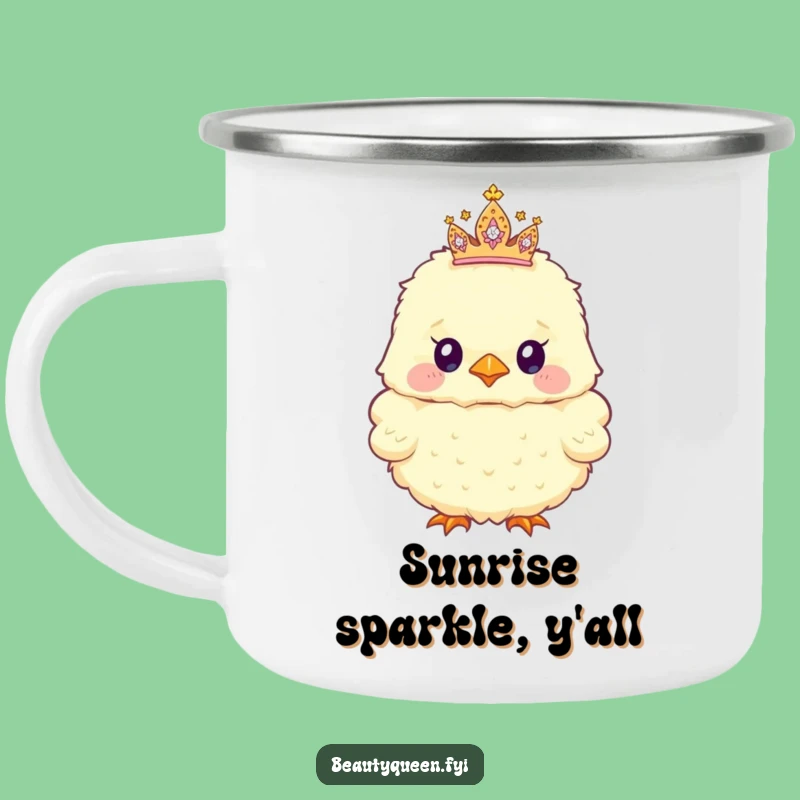 Funny Camping Mug: Chick & Sparkly Tiara, Adventure Ready, Funny Gift!