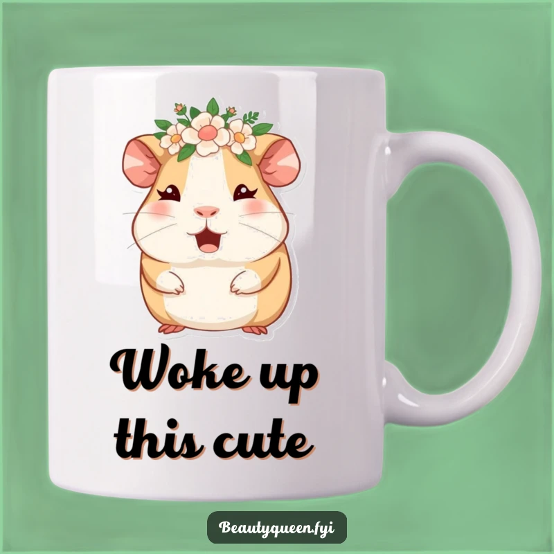 Funny Guinea Pig Floral Crown Mug: Adorable Giggles for Your Morning