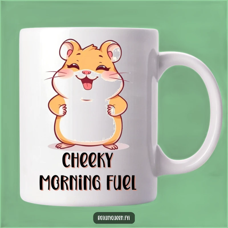 Funny Hamster Pose Mug: Giggling Paws Gift for Joyful Mornings and Fun