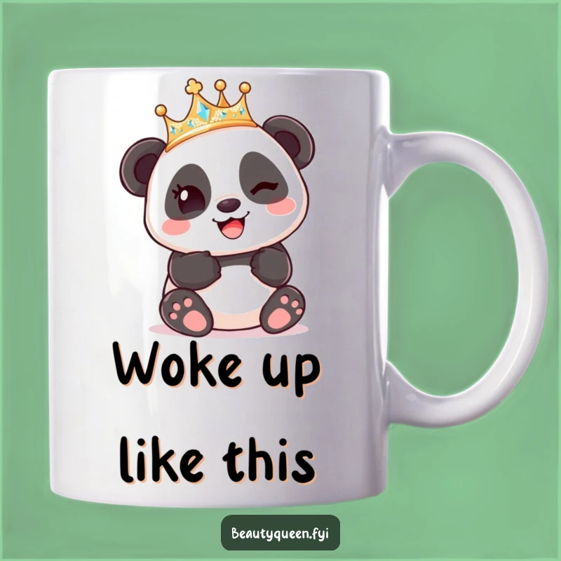 Funny Panda King Crown Mug: Adorable & Humorous Panda Gift for Zen Moments