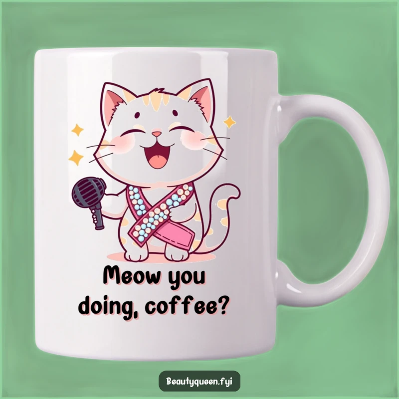 Funny Cat Diva Mug: Giggles & Glamour Star Cat Funny Gift