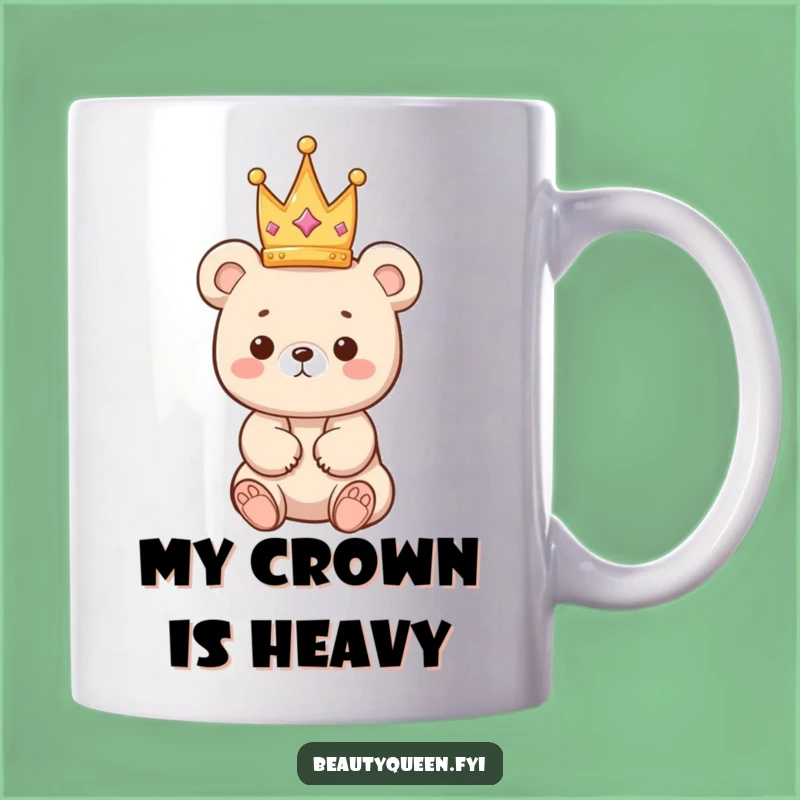 Funny Bear Mug: Cute Crown Balance Gift for Bear Lovers