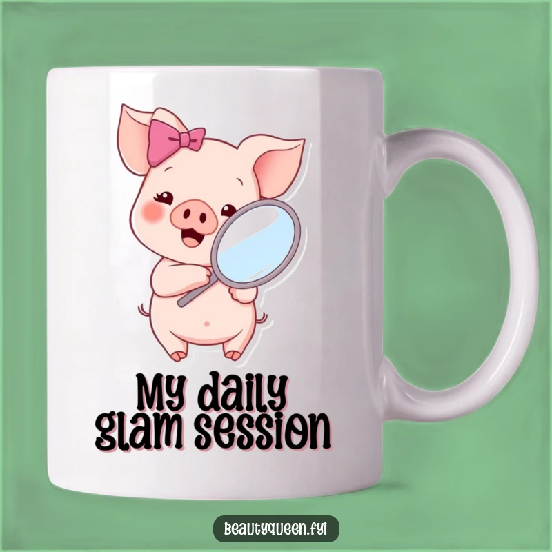 Funny Piglet Mirror Mug: A Cheerful Gift for Anyone Loving Cute and Funny Designs