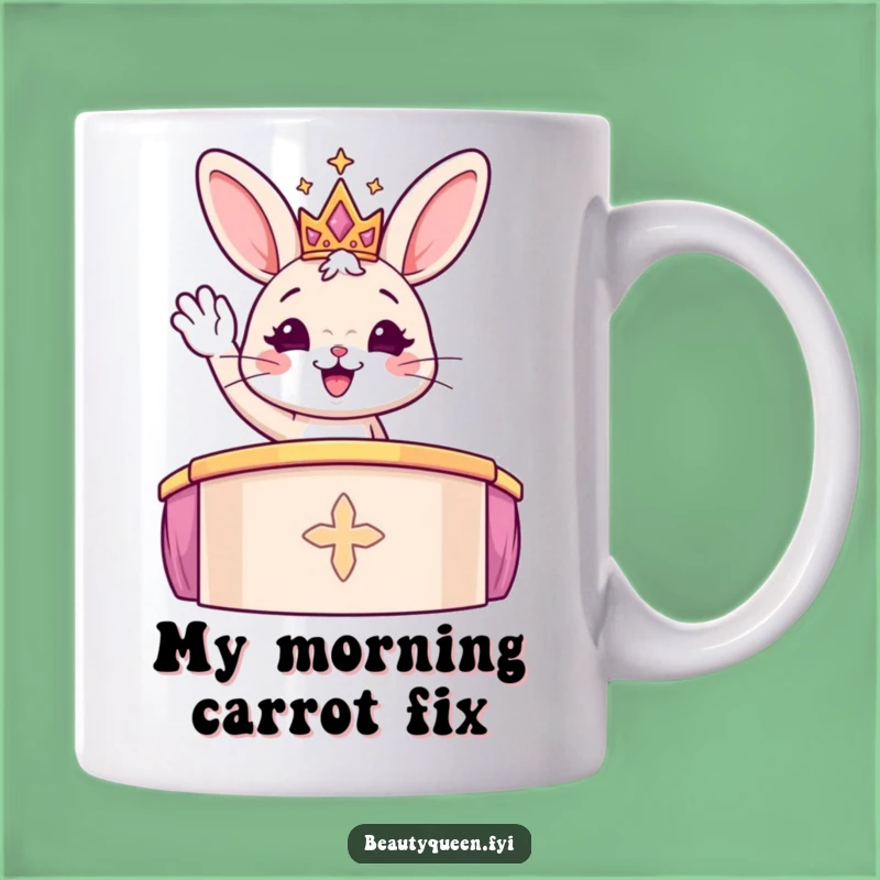 Funny Bunny Queen Mug: Regal & Sparkly, Perfect Gift for Royalty Wannabes