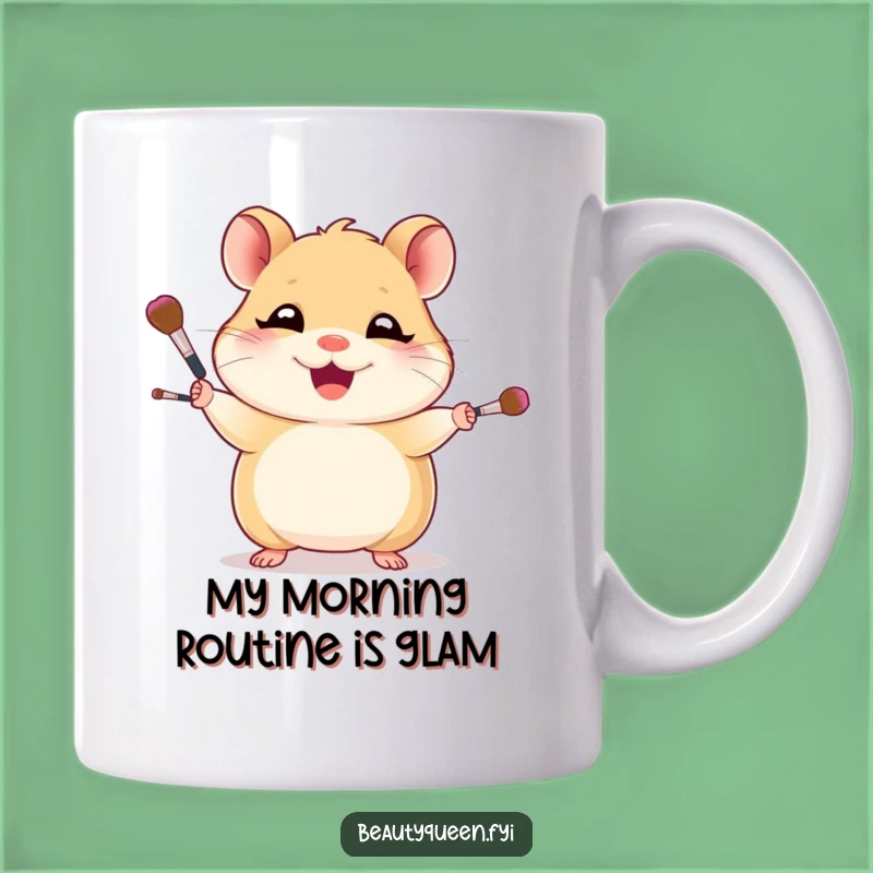 Funny Hamster Makeup Artist Mug - A Hilarious Gift for Beauty Lovers