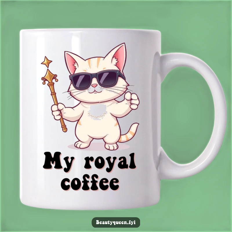 Funny Cat Mug: Cool Sunglasses Cat King Gift for Cat Lovers