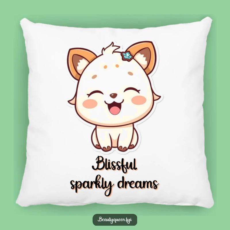 Funny Pillow: Happy animal sparkly accessory, cozy comfort in delight