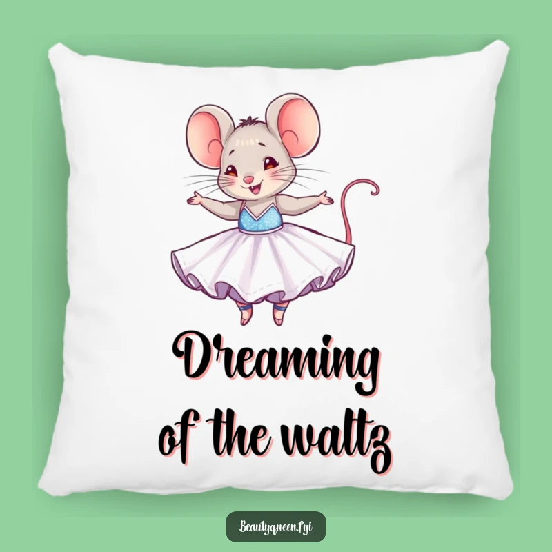 Funny Mouse Pillow: Soft Tiny Dancer, Dazzling Ballgown Accent, Cozy Gift