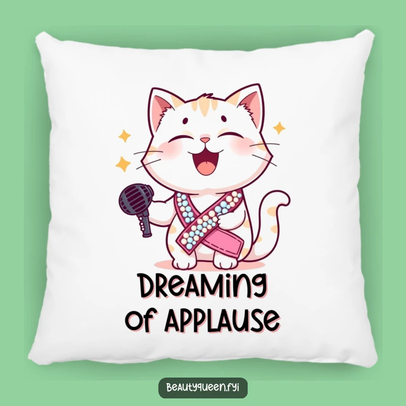 Funny Cat Diva Pillow: Cozy & Glamorous Star Cat Decor Funny Gift
