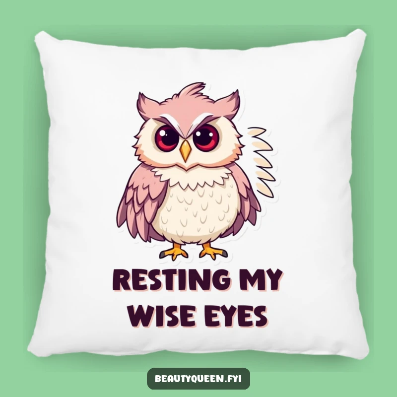 Funny Chic Owl Pillow: Cozy Feathered Boa Fashionista Accent Cushion, Perfect Gift!