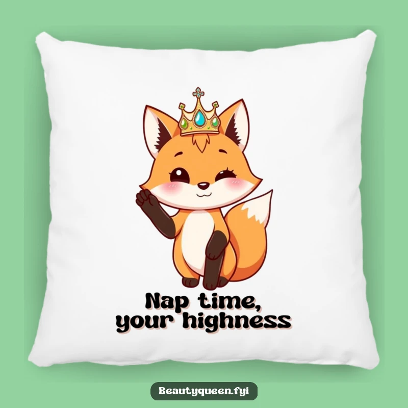 Funny Fox King Pillow: Regal & Cozy, Perfect Funny Gift Accent