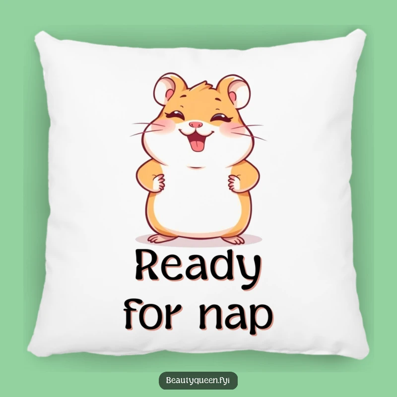 Funny Hamster Pose Pillow: Cozy Giggling Paws Gift for Playful Comfort