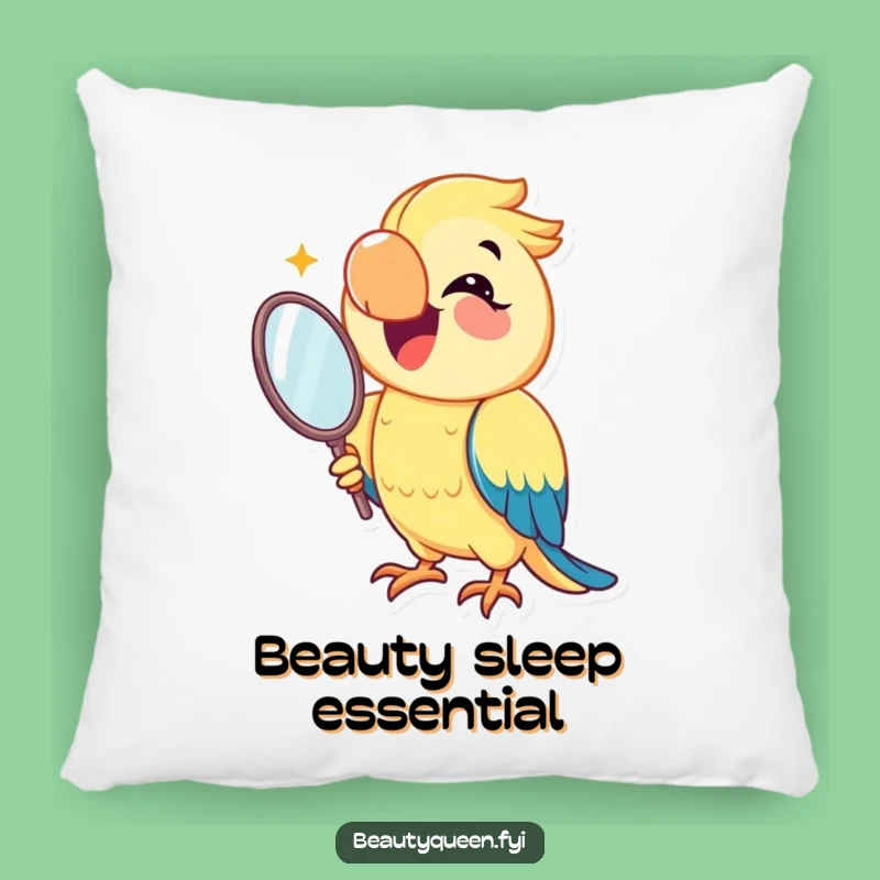 Funny Parrot Mirror Pillow: Cozy Smile Gift for Vibrant, Happy Spaces