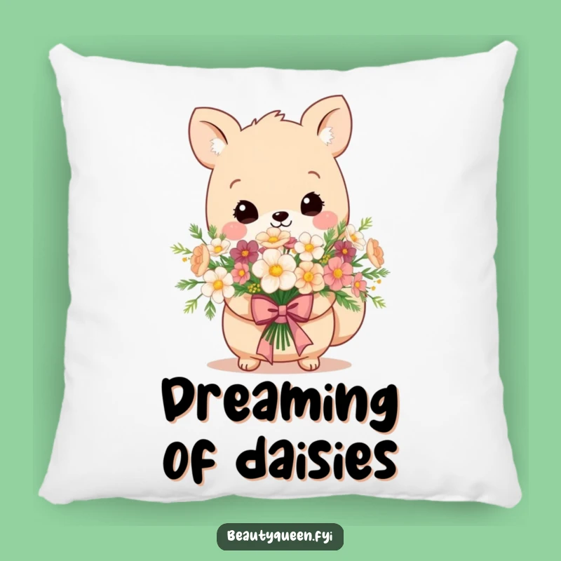 Funny Plush Flower Animal Pillow - Regal Bow Accent