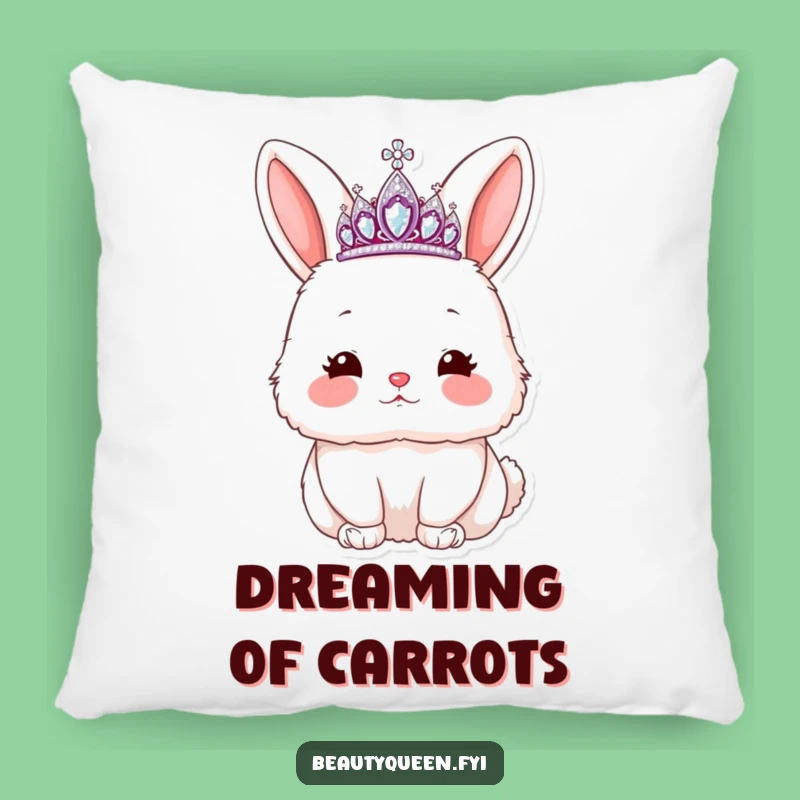 Funny Rabbit Tiara Pillow: Cute Fluffy Kissing Cushion, Soft & Hilarious Home Decor Gift