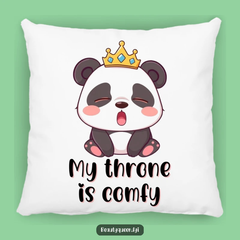 Funny Sleepy Panda Tiara Pillow: Cozy Comfort, Hilarious Gift for Nappers!