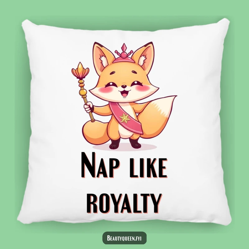 Funny Giggling Fox Pillow: Cozy Regal Accent for a Hilarious Funny Gift