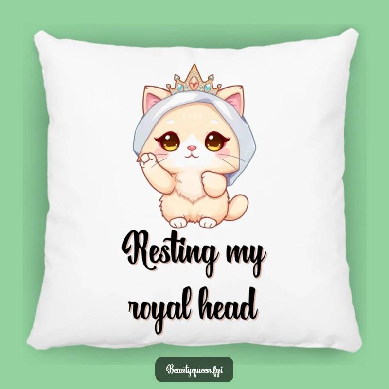 Funny Fluffy Cat Bride Pillow: Cozy & Elegant Gift for Cat Lovers!