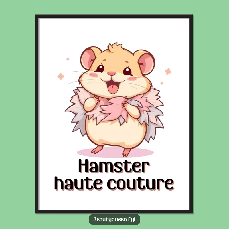 Funny Hamster Dance Boa Digital Art: Energetic Print, Instant Hilarious Gift!