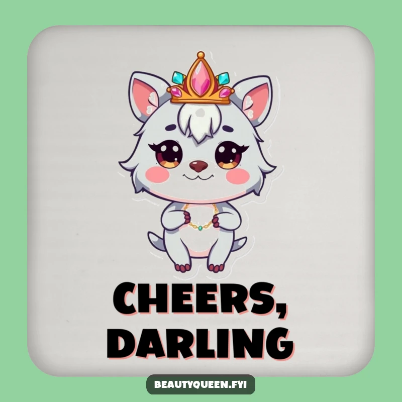 Funny Table Crown Animal Coaster - Whimsical Jeweled Protector