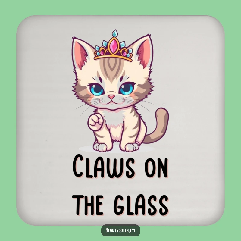Funny Kitten Runway Coaster: Fierce Glamour, Perfect Funny Gift
