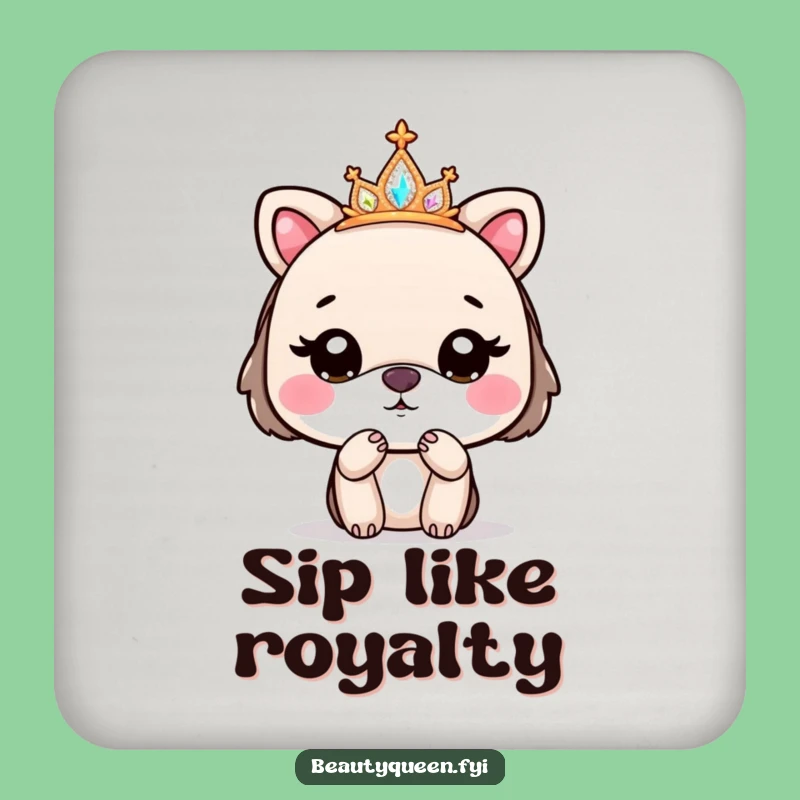 Funny Table Tiara Animal Coaster - Cute Protective Gift
