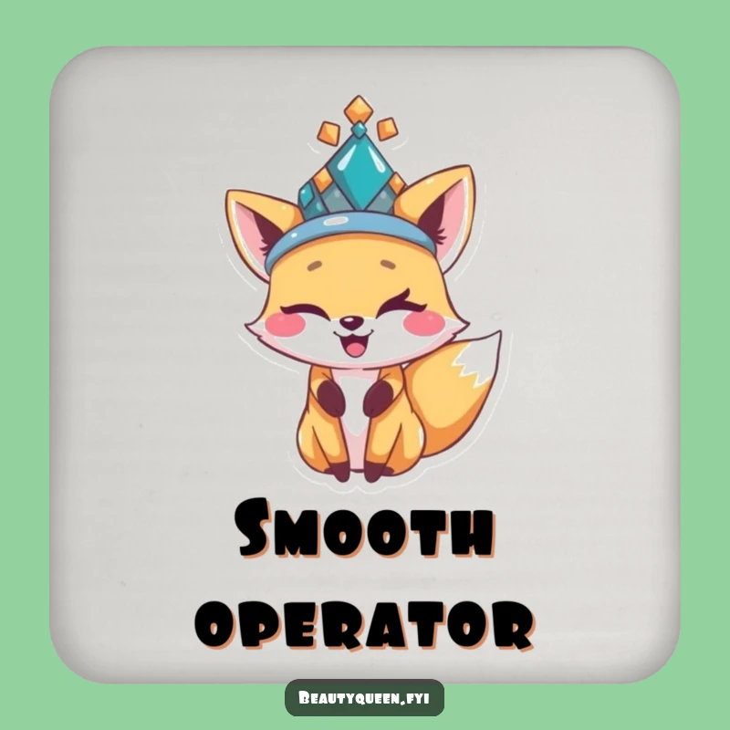 Funny Fox Coaster: Bejeweled Charm for Playful Drinks