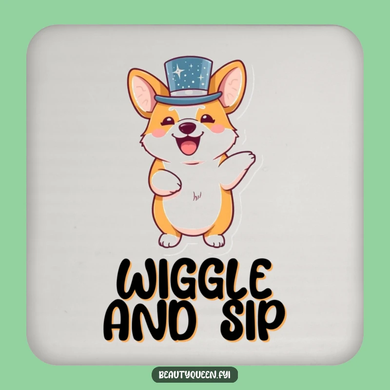 Funny Corgi Coaster Set: Playful Dog Protection, Perfect Humorous Gift