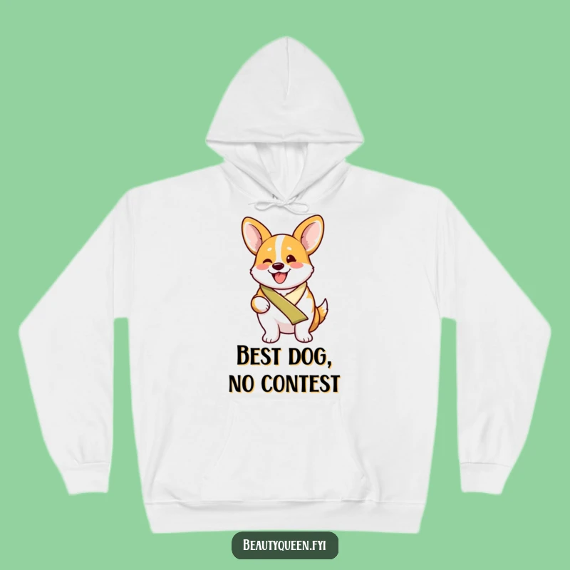 Funny Proud Corgi Hoodie: Cozy Excited Sash Dog Sweatshirt, Perfect Gift!