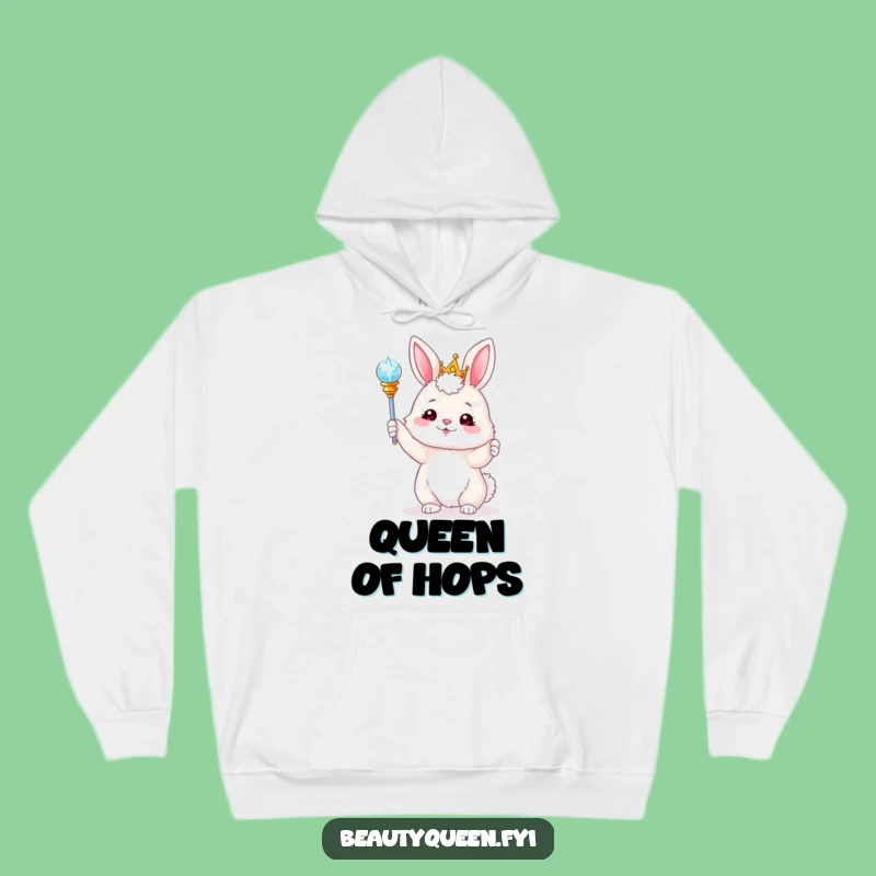 Cozy Funny Bunny Tiara Scepter Hoodie: Warmth and Whimsy for Gifting