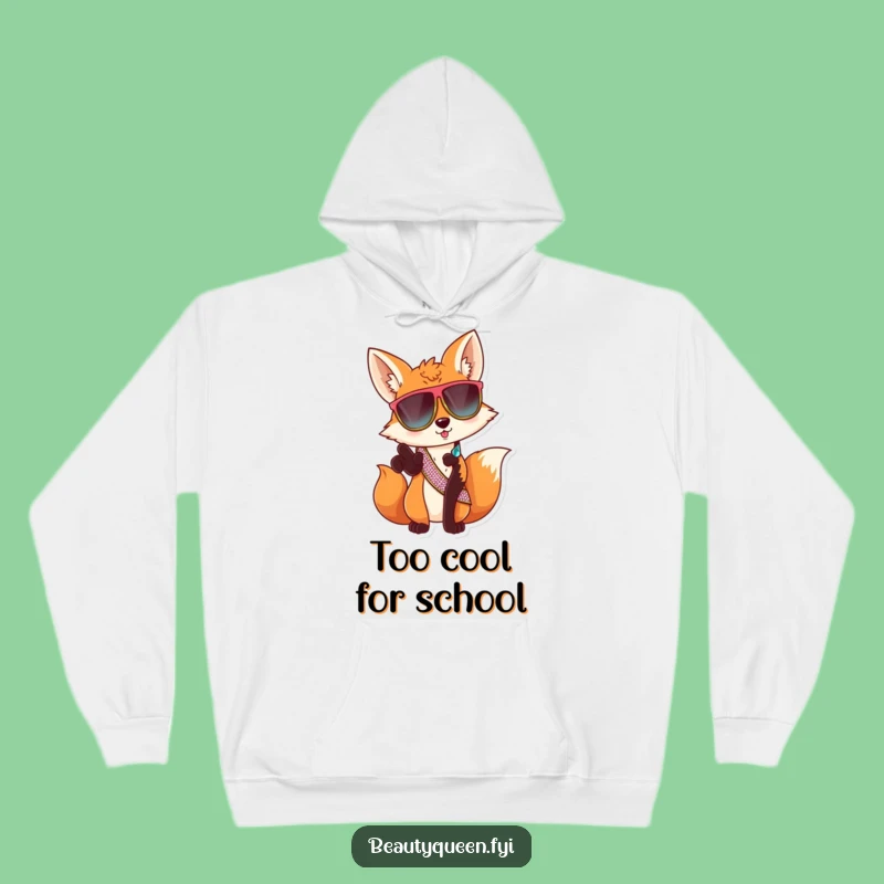 Funny Fox Sunglasses Hoodie - Cozy Sassy Animal Sweatshirt - Warm & Humorous Gift