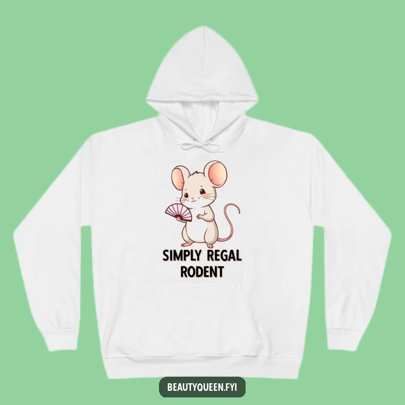 Funny Mouse Wave Hoodie: Cozy Regal Fan Gift for Elegant Comfort
