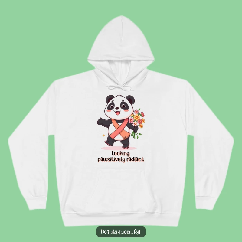 Funny Panda Hoodie - Cozy Celebrator with Flowers, Gift!