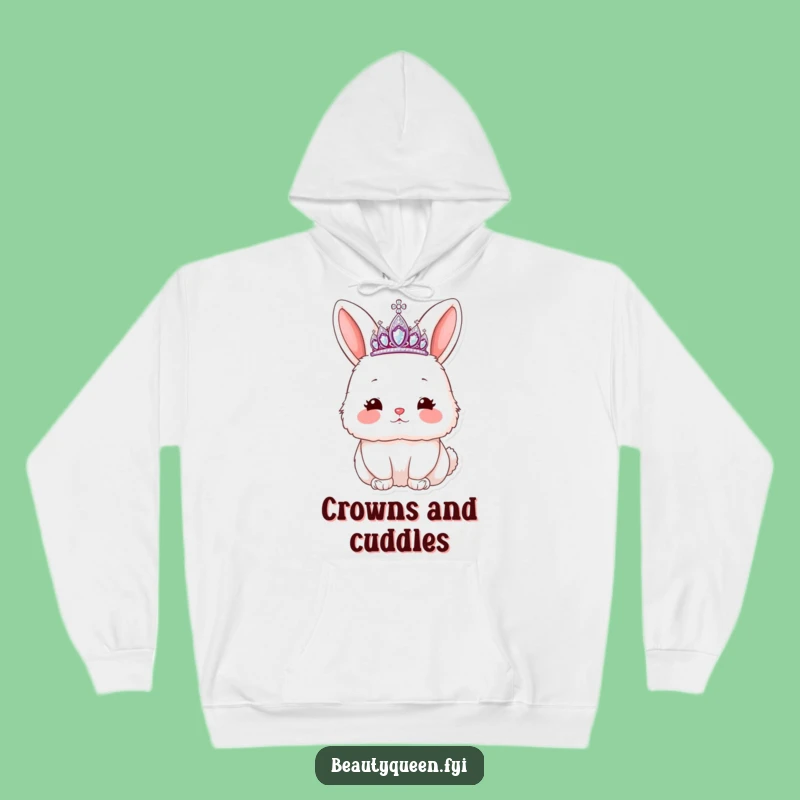 Funny Rabbit Tiara Hoodie: Cozy Fluffy Friend Kissing, Warm & Hilarious Gift Apparel