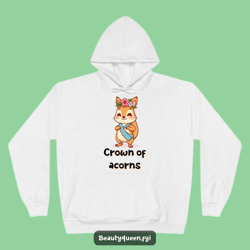 Funny Squirrel Flower Crown Hoodie: Cozy Confident Strutter, Warm & Hilarious Gift Apparel