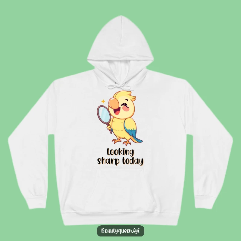 Funny Parrot Mirror Hoodie: Cozy Smile Gift for Fabulous Comfort and Flair