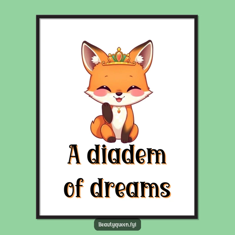 Free Printable Fox Wall Art: Dapper Diadem Adjuster for Chic Downloadable Decor