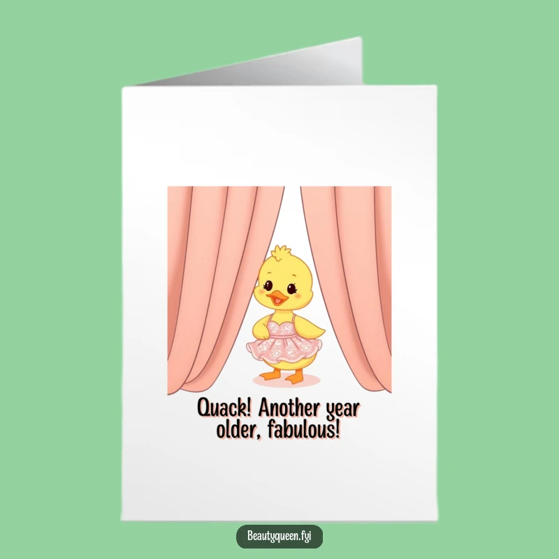 Free Printable Cheerful Duckling Birthday Card - Funny Downloadable Gift