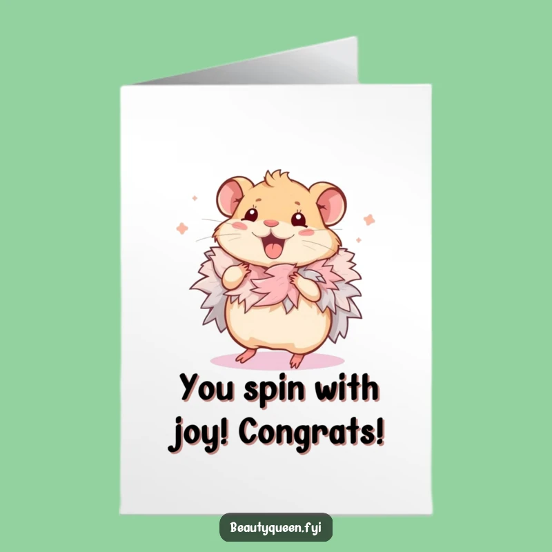 Free Printable Hamster Dance Congrats Card - Funny Downloadable Gift